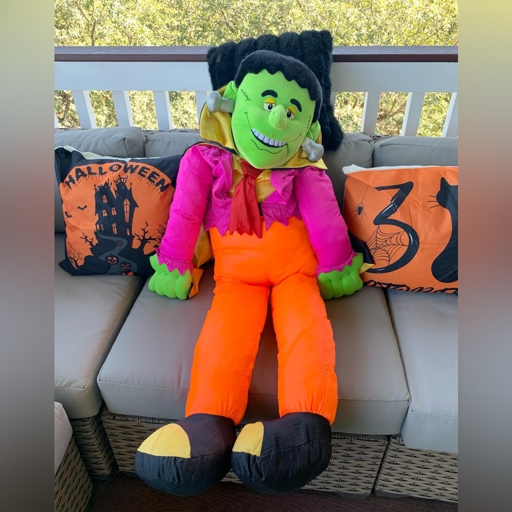 Vintage Frankenstein Plush Halloween Prop
